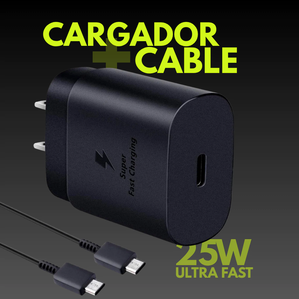 Combo cargador + cable usb C Samsung